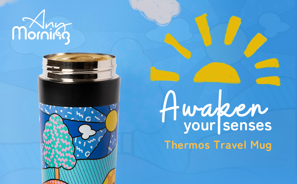 Insulated Travel Coffee Mug by Any Morning, 1320oz Stainless Steel Thermos  Cup | eBay
