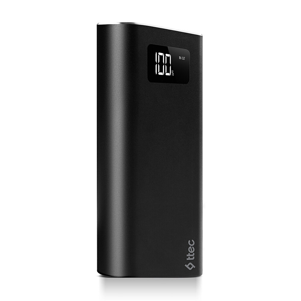 Ttec AlumiSlim Multi LCD 20.000mAh Portable Charger / PowerbankBlack