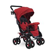 Resim  Babyhope 604 Çift Yönlü Bebek Arabası Kırmızı