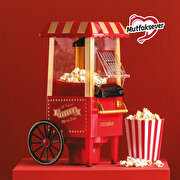 Resim  Cookplus Mutfaksever Kırmızı Mısır Patlatma Popcorn Makinesi