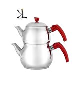 Resim  Keep London Kitchen Cooker Serisi Tea Time Paslanmaz Çelik Bakalit Kulplu Orta Boy Çaydanlık