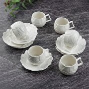 Resim  Keep London Kitchen Tohana Özel Kesim ve Tasarım 6'lı Saf Porselen Kahve Fincanı Seti 