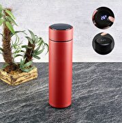 Picture of KL Outdoor Digital Led Temperature 500ML 24 Hours Cold/12 Hours Hot Stainless Steel Thermos Red 