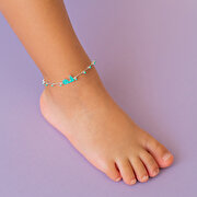 Picture of Milk & Moo Baby Sangaloz Snail Baby Girl Silver Anklet