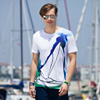 Picture of AnemosS Pupa Men's Crew-neck White T-Shirt