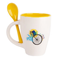 Picture of Biggdesign Nature Yellow Ceramic Cup With Spoon