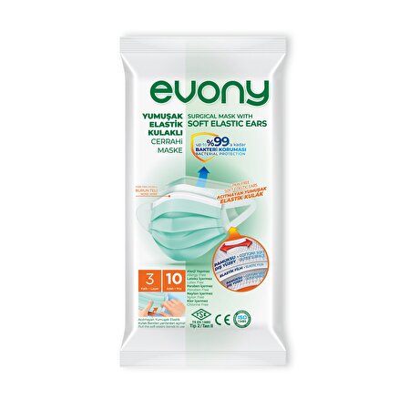 evony elastic eared surgical mask 10 pcs i shop miles