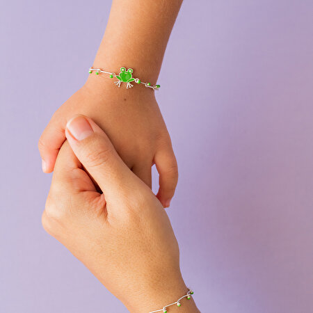 Picture of Milk & Moo Caca Frog Mother&Daughter Silver Bracelet