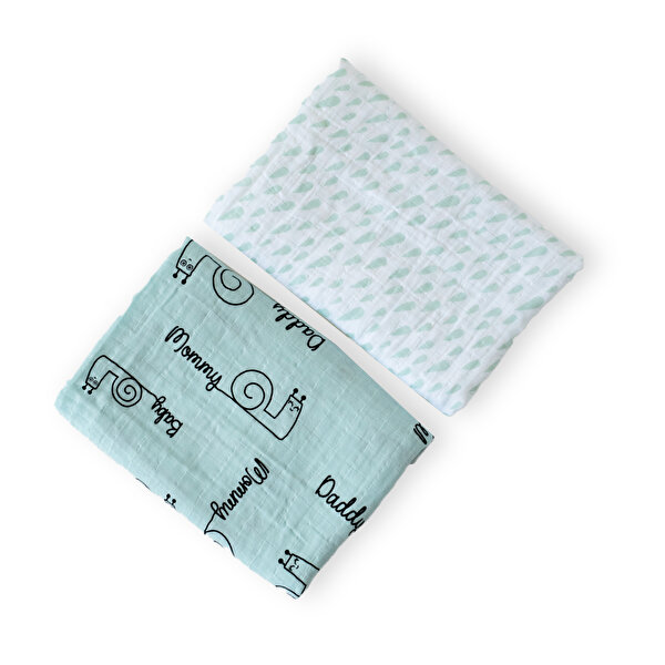 Picture of Milk and Moo Set of 2 Sangaloz Baby Muslin Swaddle